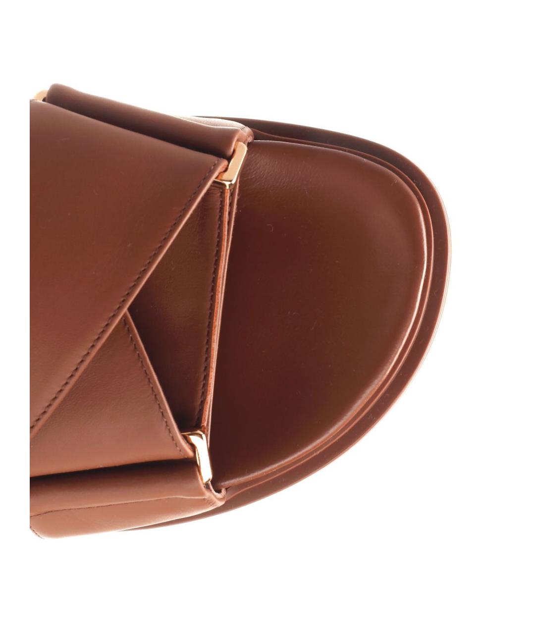 MARNI Коричневые кожаные сандалии, фото 4