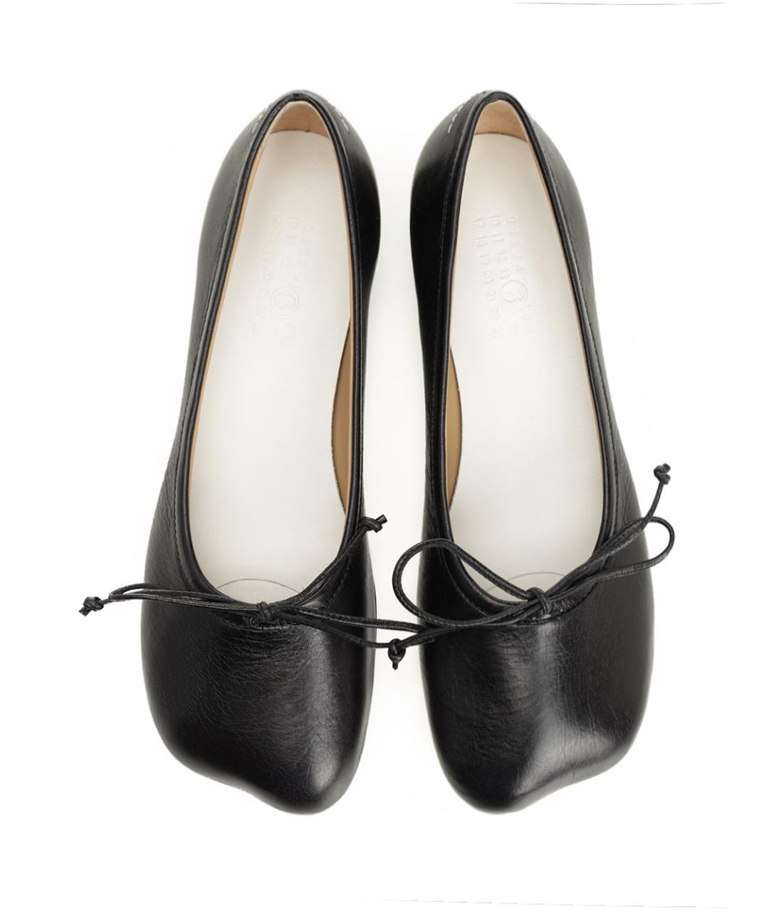 MM6 MAISON MARGIELA Черные кожаные балетки, фото 5