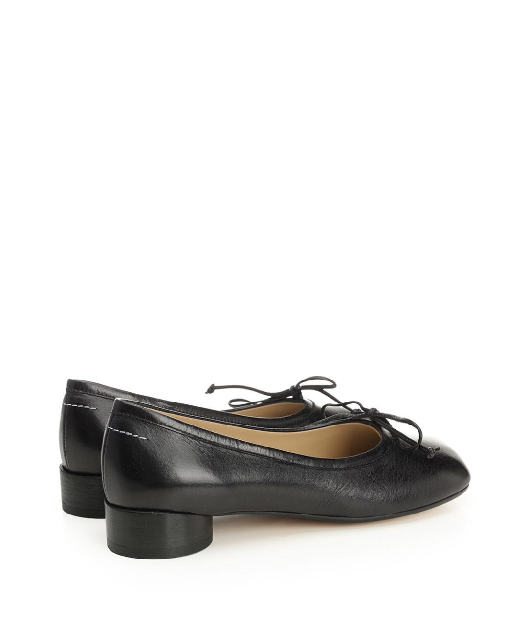 MM6 MAISON MARGIELA Черные кожаные балетки, фото 3
