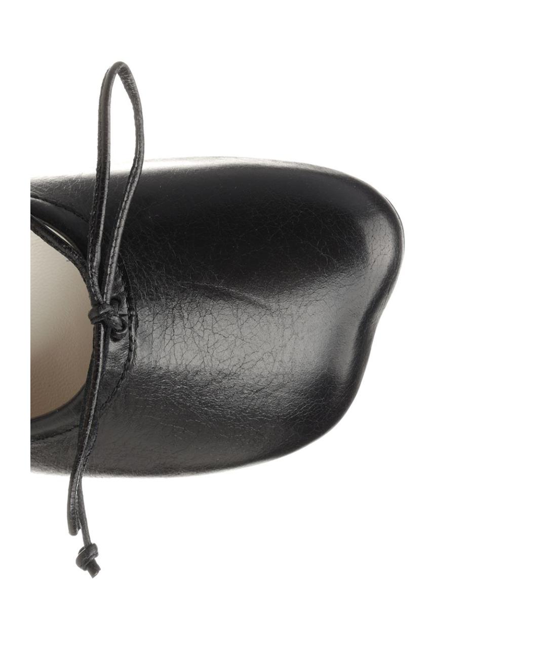 MM6 MAISON MARGIELA Черные кожаные балетки, фото 4