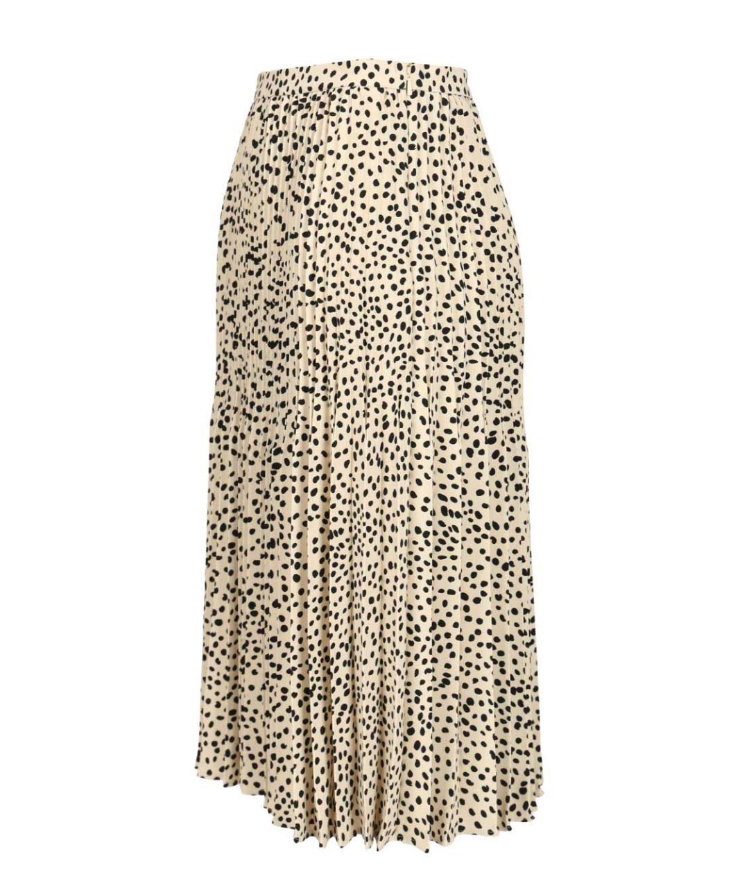 MAX MARA STUDIO Бежевая полиэстеровая юбка миди, фото 3