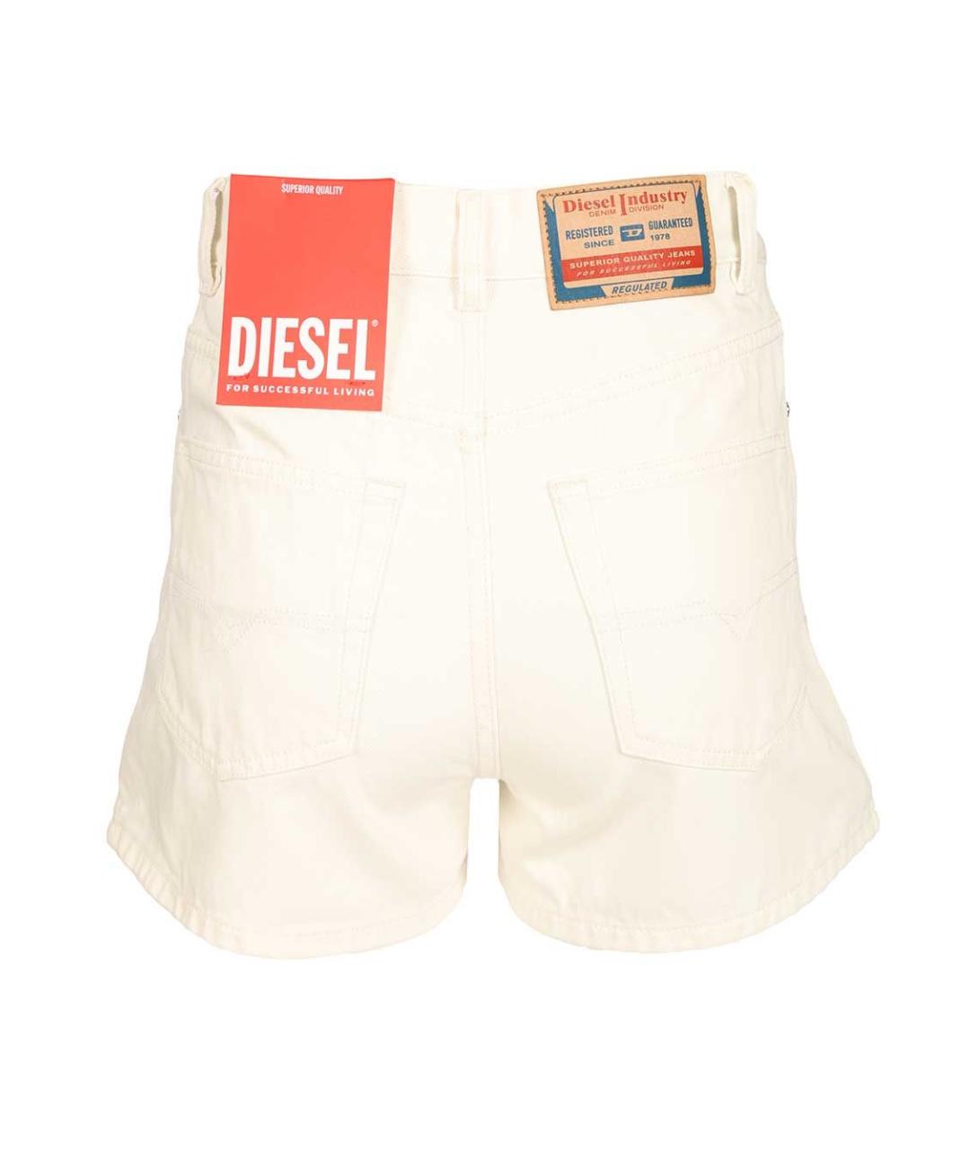 DIESEL Белые хлопковые шорты, фото 2