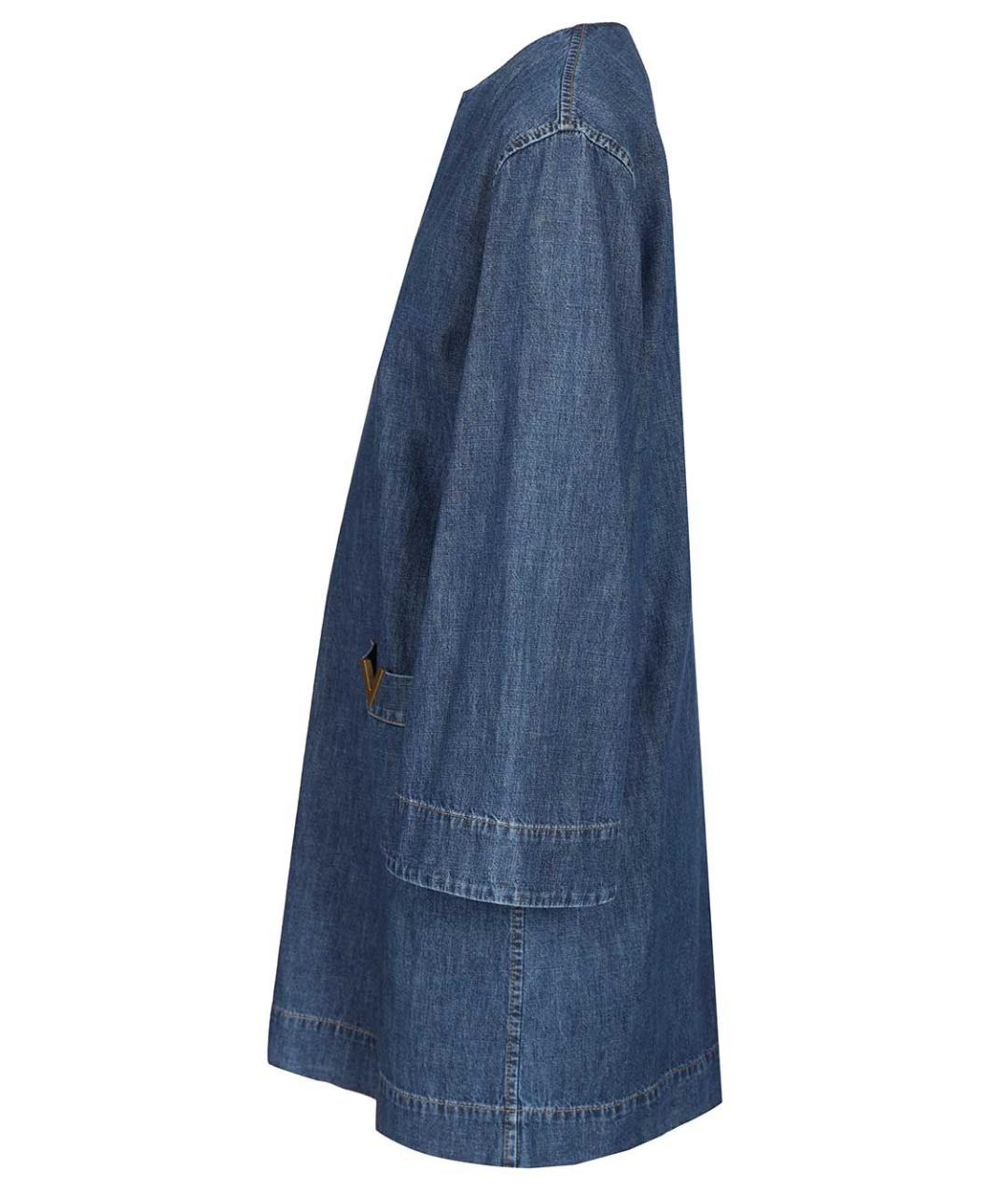 VALENTINO Синее хлопковое повседневное платье, фото 3