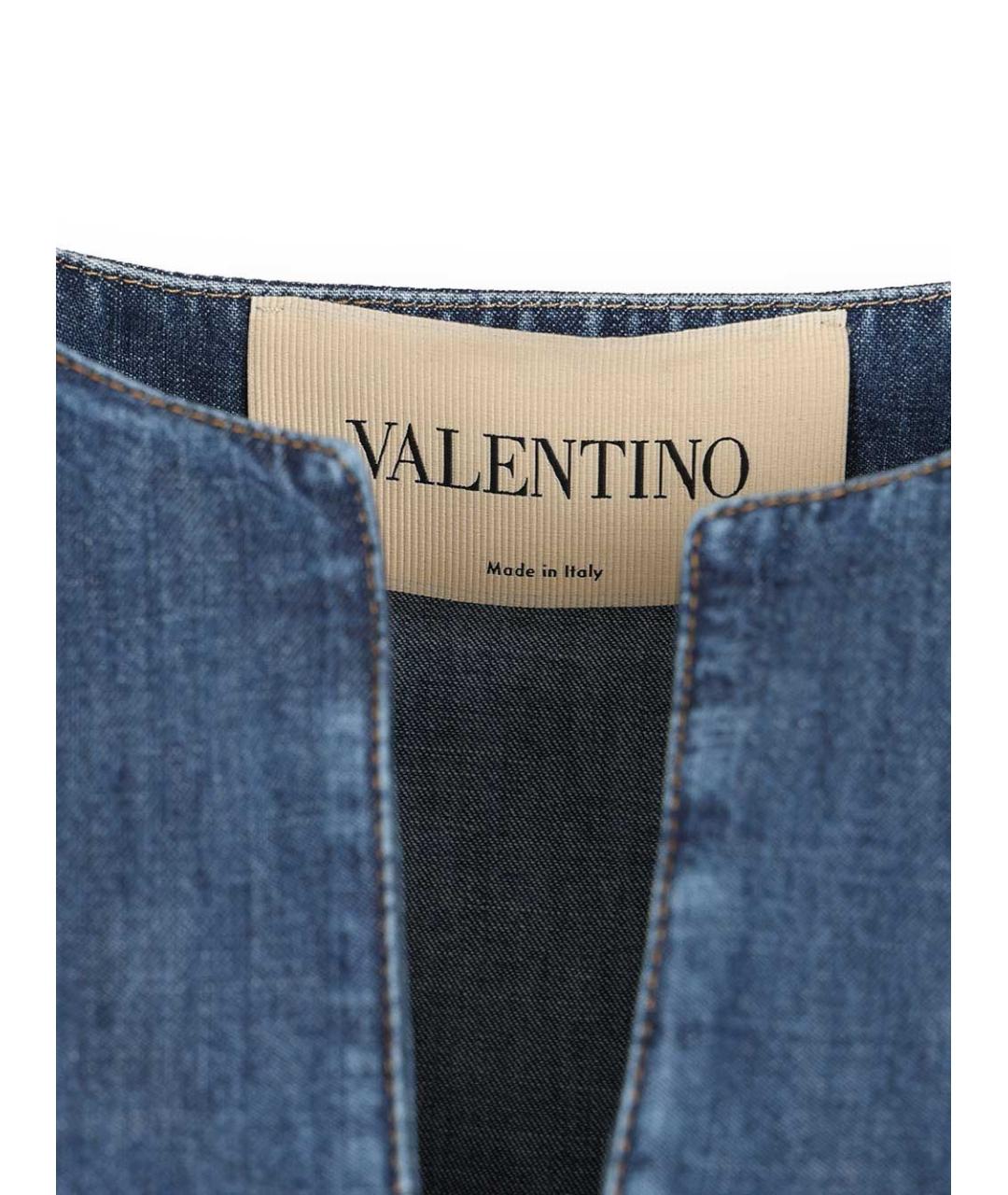 VALENTINO Синее хлопковое повседневное платье, фото 6