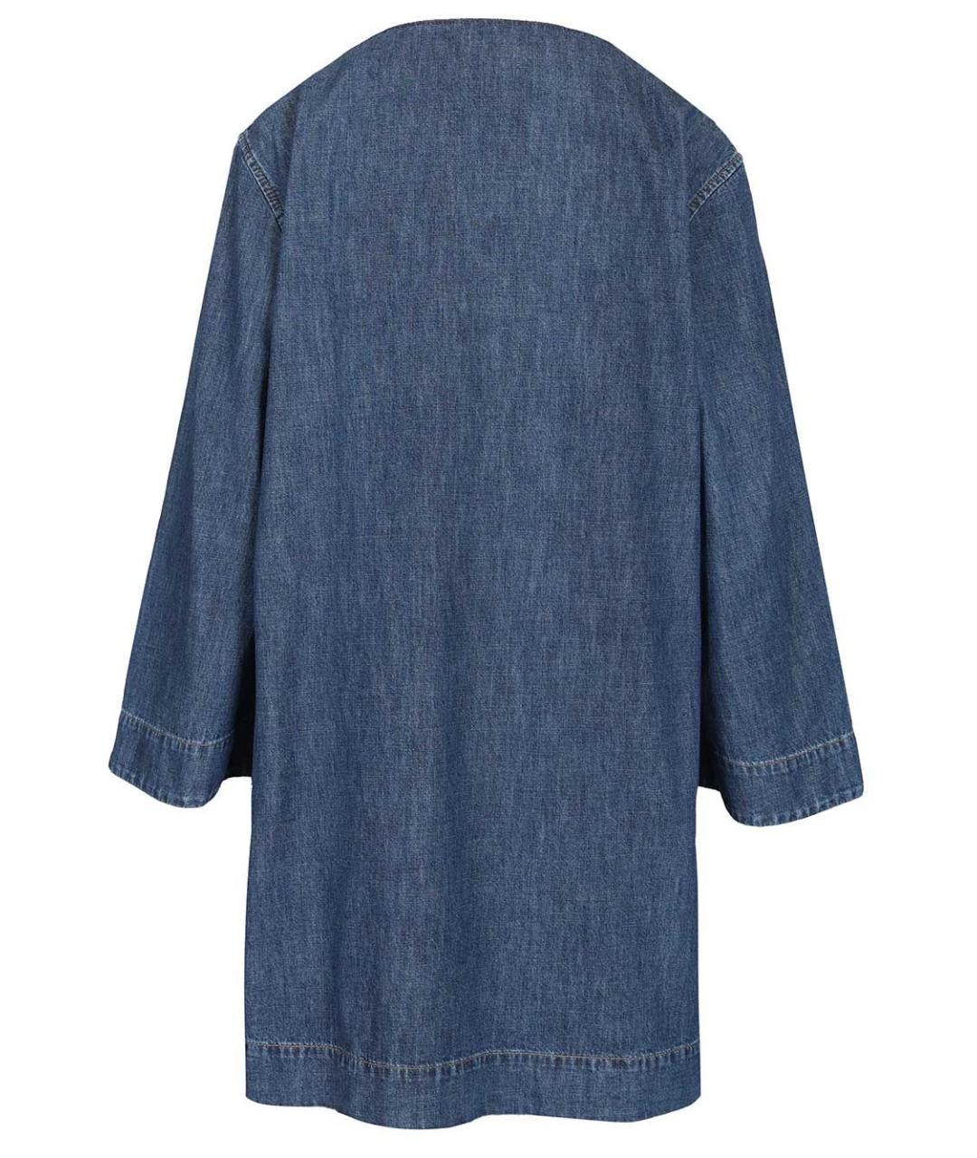 VALENTINO Синее хлопковое повседневное платье, фото 2