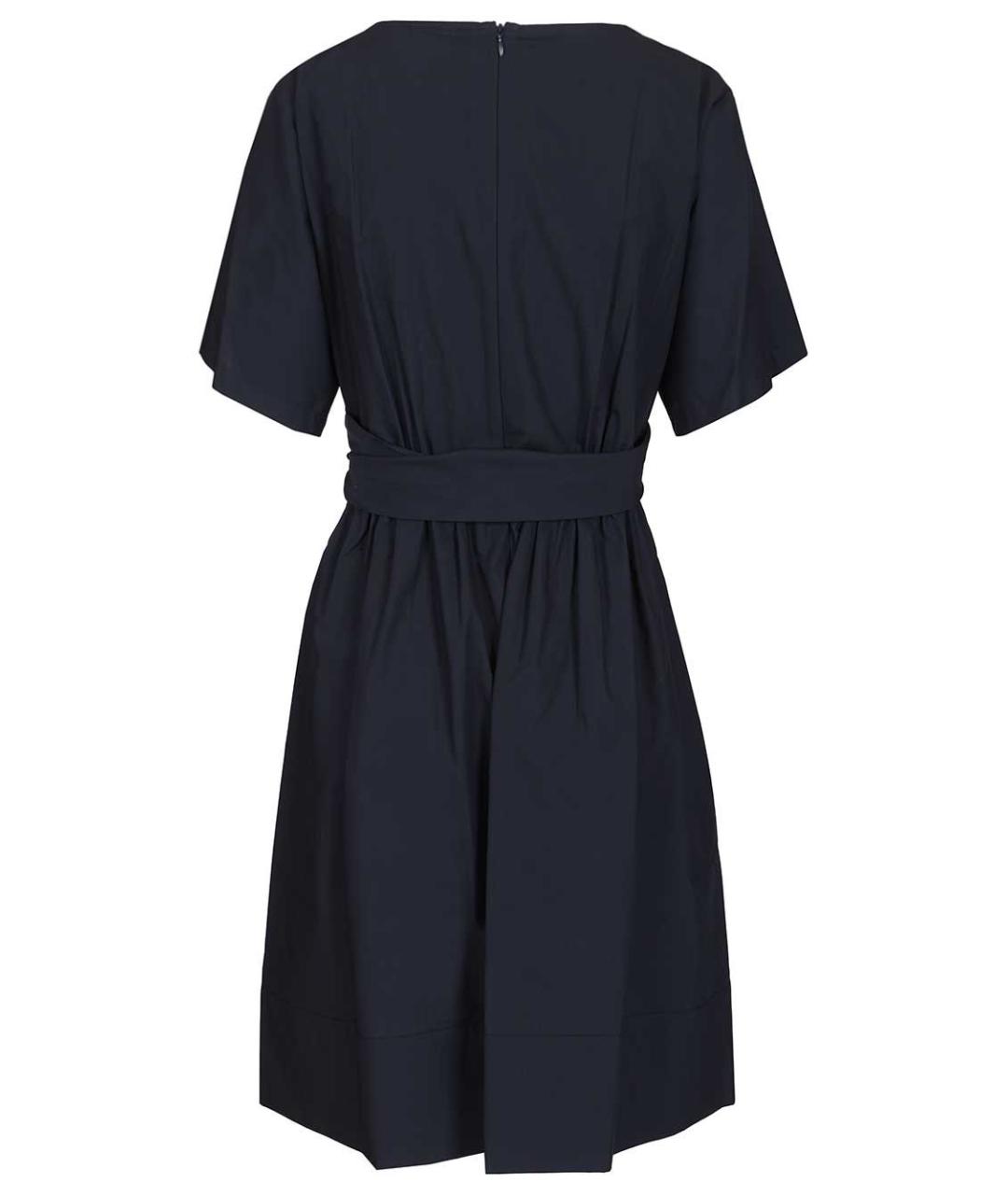 EMPORIO ARMANI Темно-синее хлопковое повседневное платье, фото 2