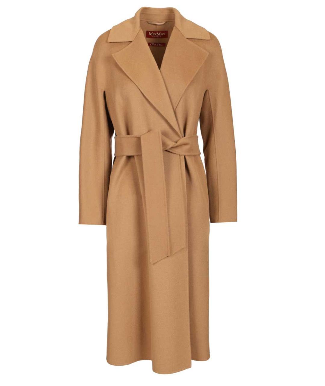 MAX MARA STUDIO Коричневое шерстяное пальто, фото 1