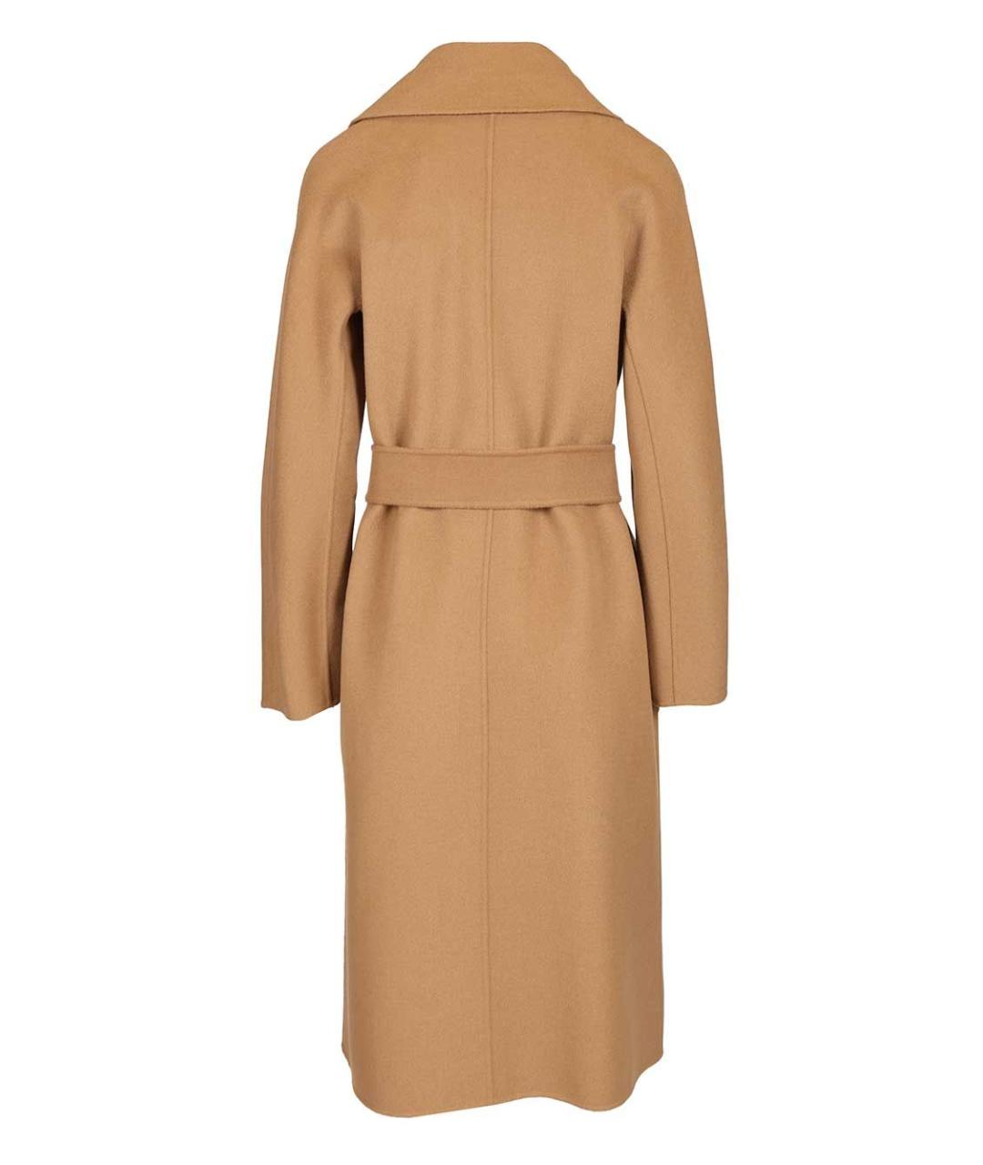 MAX MARA STUDIO Коричневое шерстяное пальто, фото 2