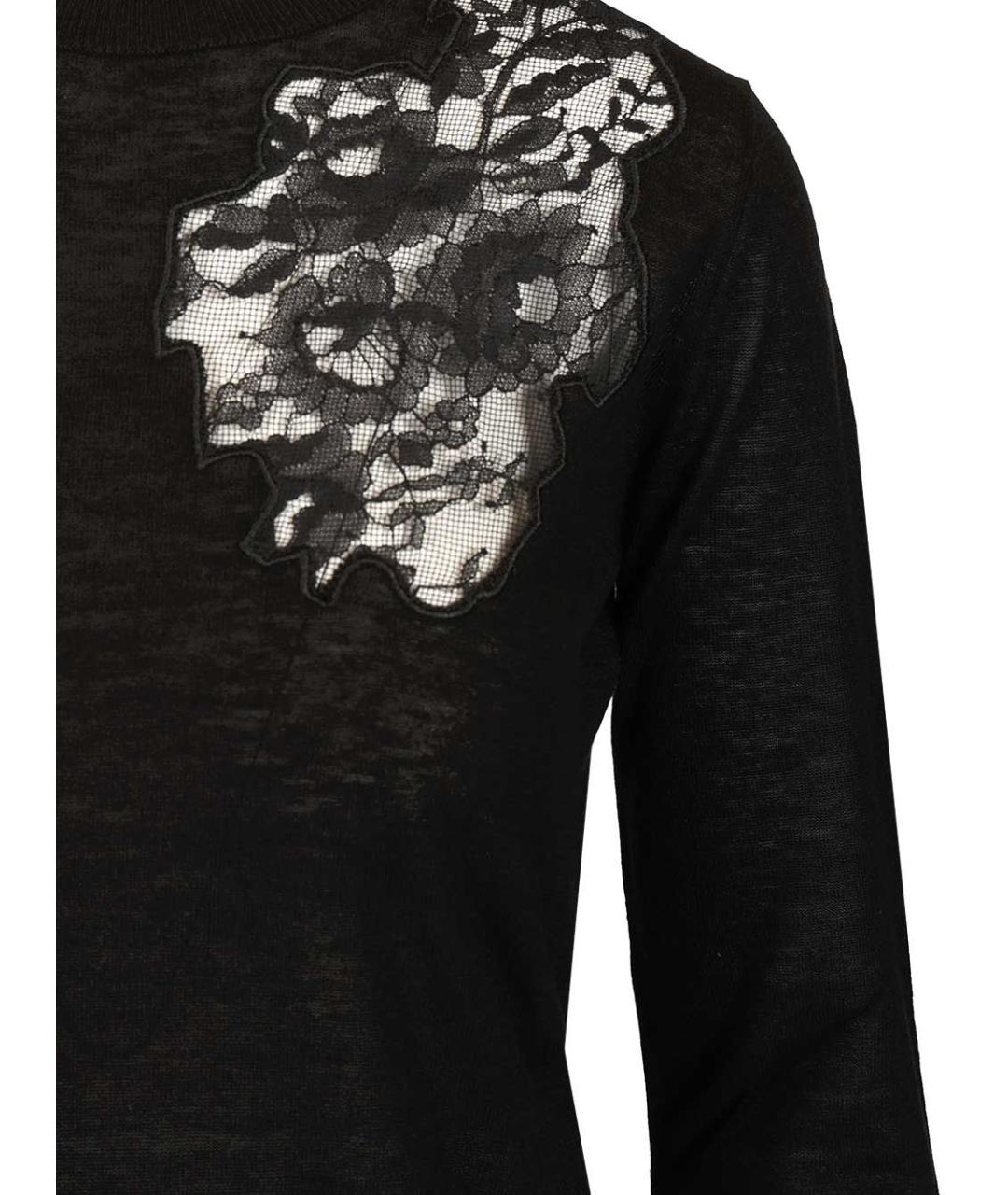 MAX MARA STUDIO Черный шелковый джемпер / свитер, фото 4