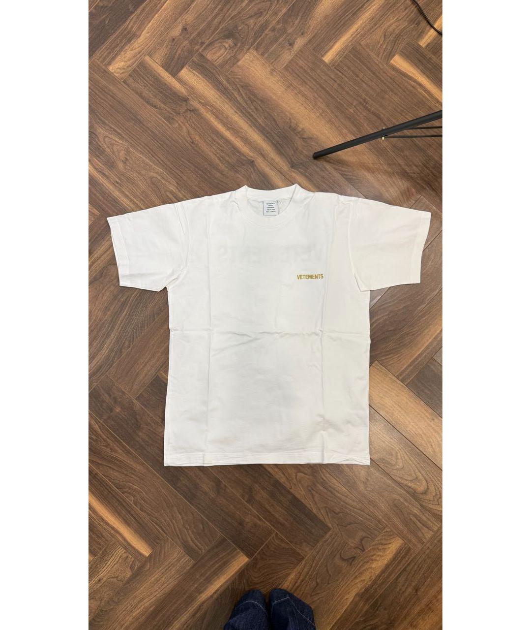 VETEMENTS Белая хлопковая футболка, фото 6