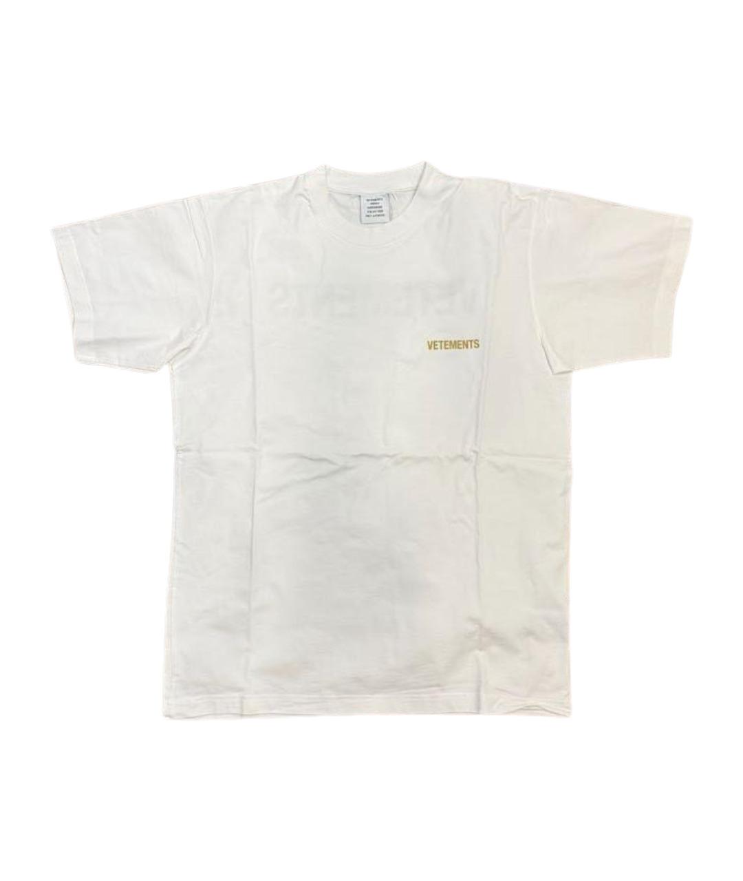 VETEMENTS Белая хлопковая футболка, фото 1