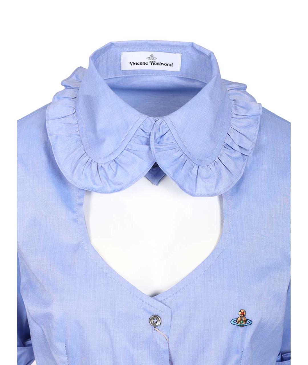VIVIENNE WESTWOOD Голубая хлопковая рубашка, фото 3