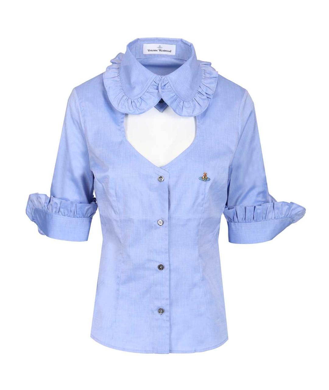VIVIENNE WESTWOOD Голубая хлопковая рубашка, фото 1