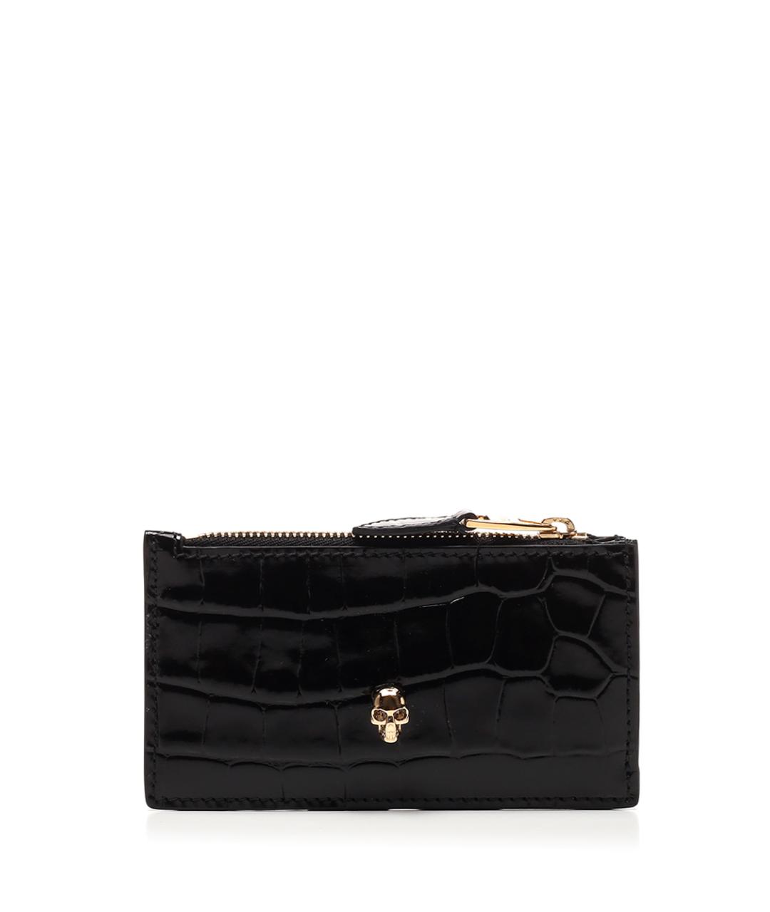 ALEXANDER MCQUEEN Черный кожаный кардхолдер, фото 3