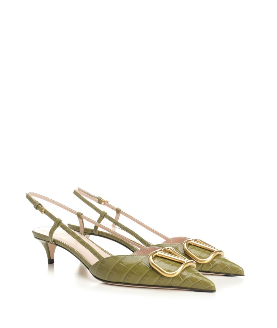 VALENTINO Зеленые кожаные туфли, фото 2