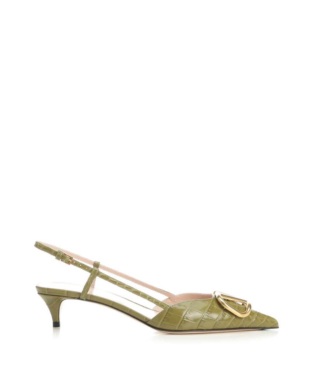 VALENTINO Зеленые кожаные туфли, фото 1