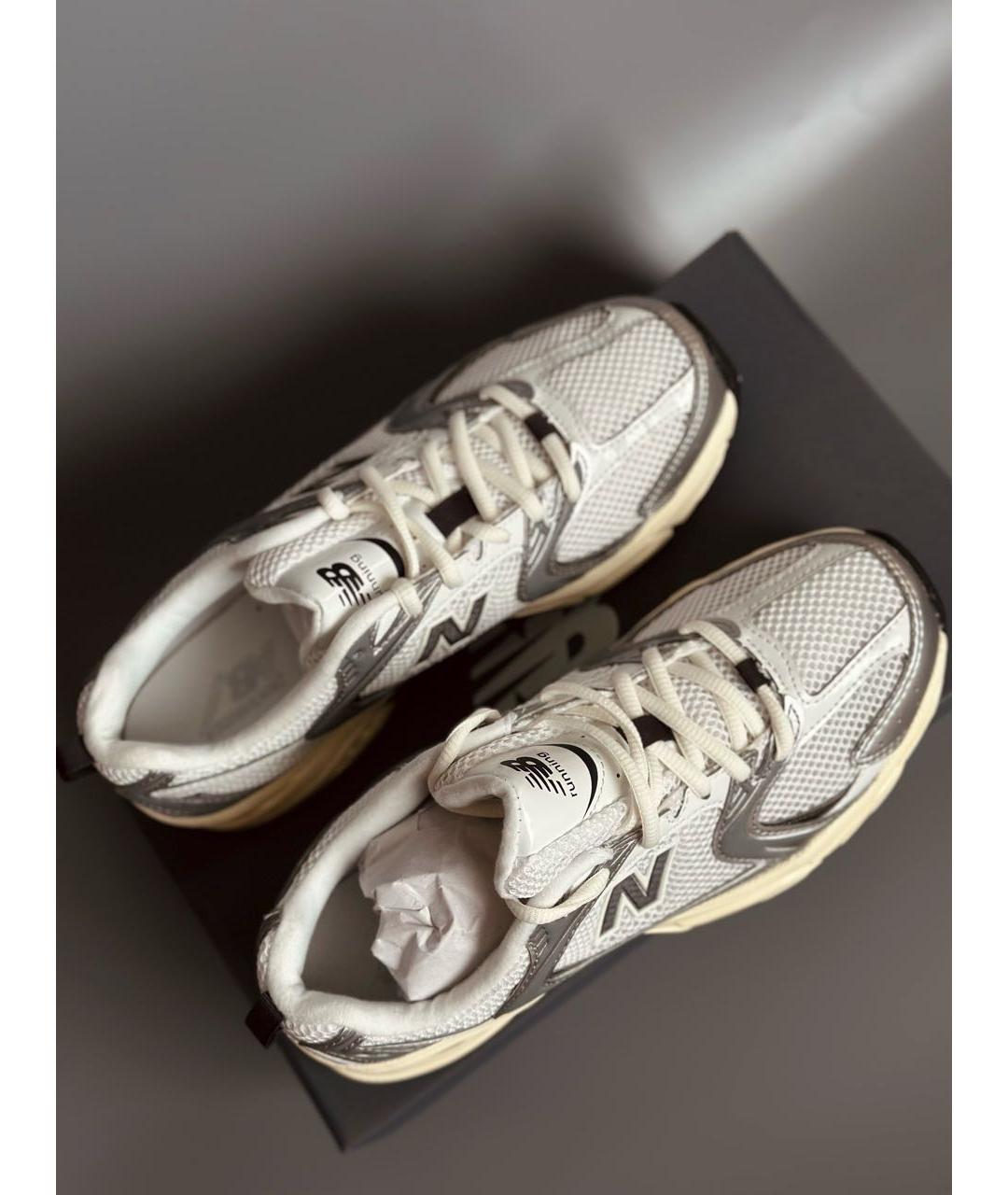 NEW BALANCE Белые текстильные кроссовки, фото 2