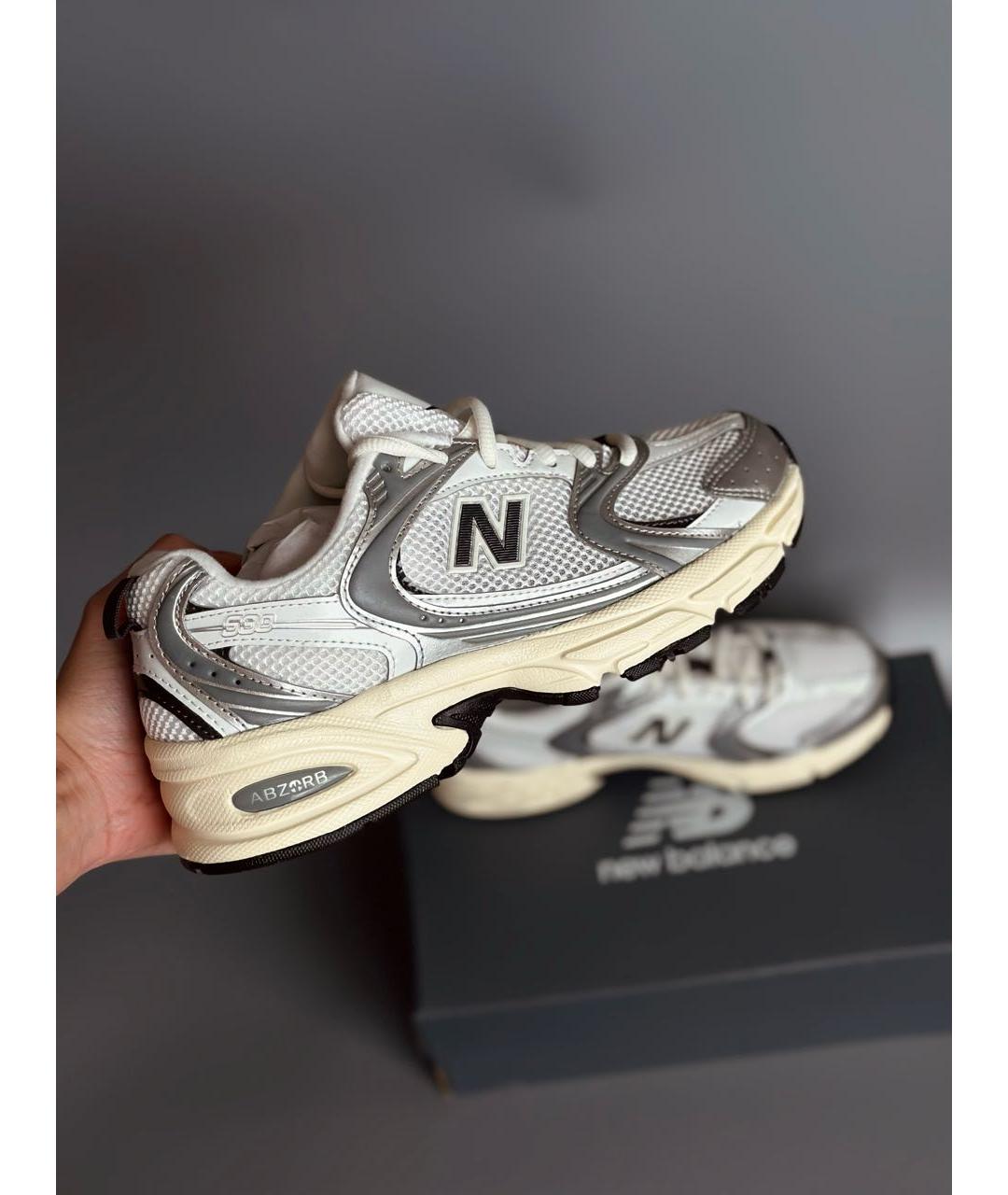 NEW BALANCE Белые текстильные кроссовки, фото 4