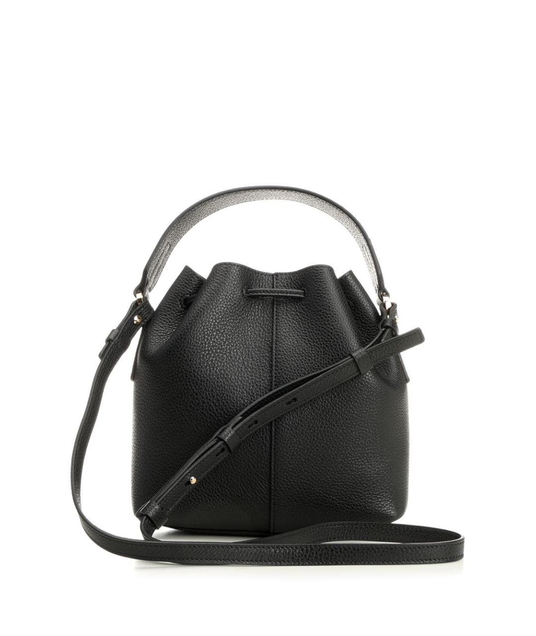 FERRAGAMO Черная кожаная сумка с короткими ручками, фото 3