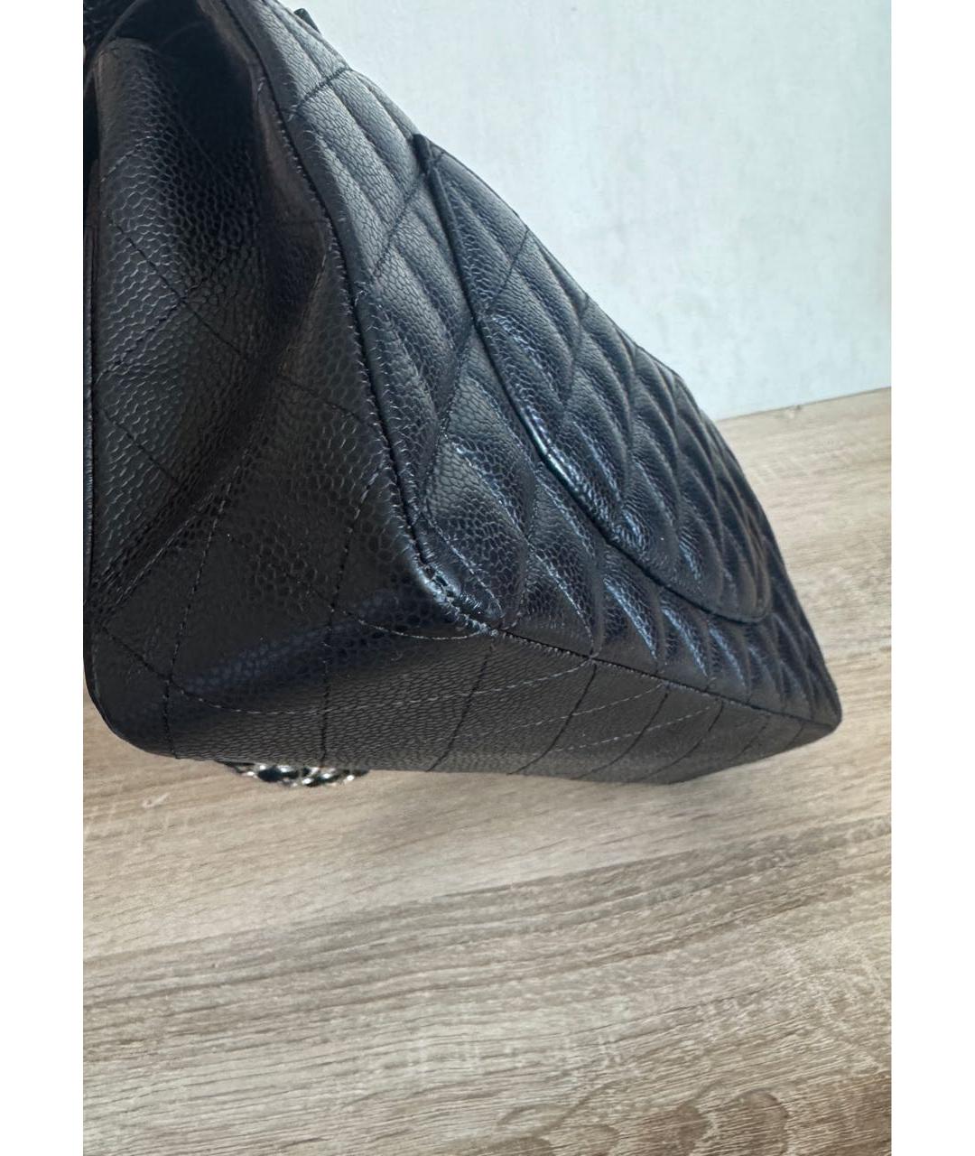 CHANEL Черная кожаная сумка через плечо, фото 5