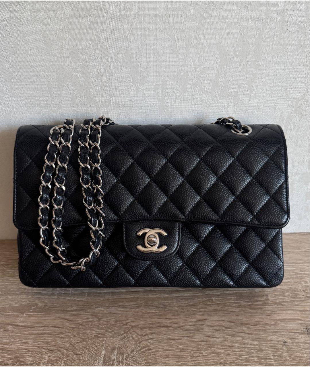 CHANEL Черная кожаная сумка через плечо, фото 9