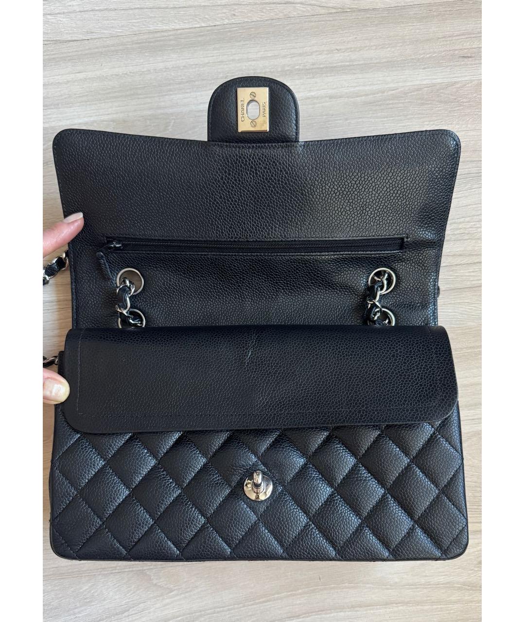 CHANEL Черная кожаная сумка через плечо, фото 7