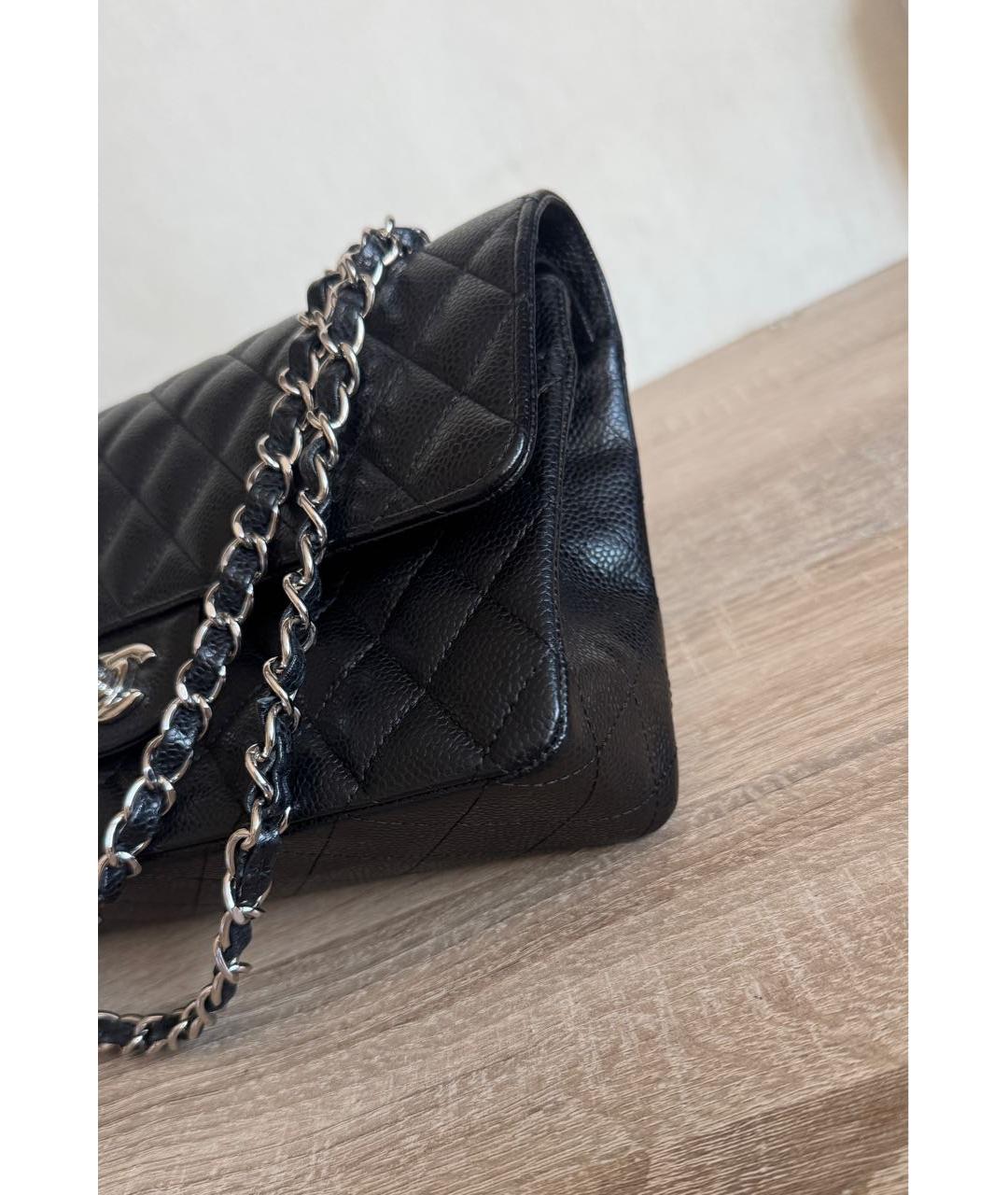 CHANEL Черная кожаная сумка через плечо, фото 4