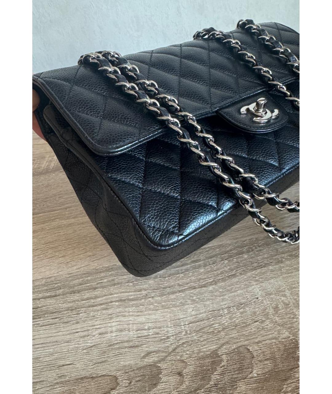 CHANEL Черная кожаная сумка через плечо, фото 3