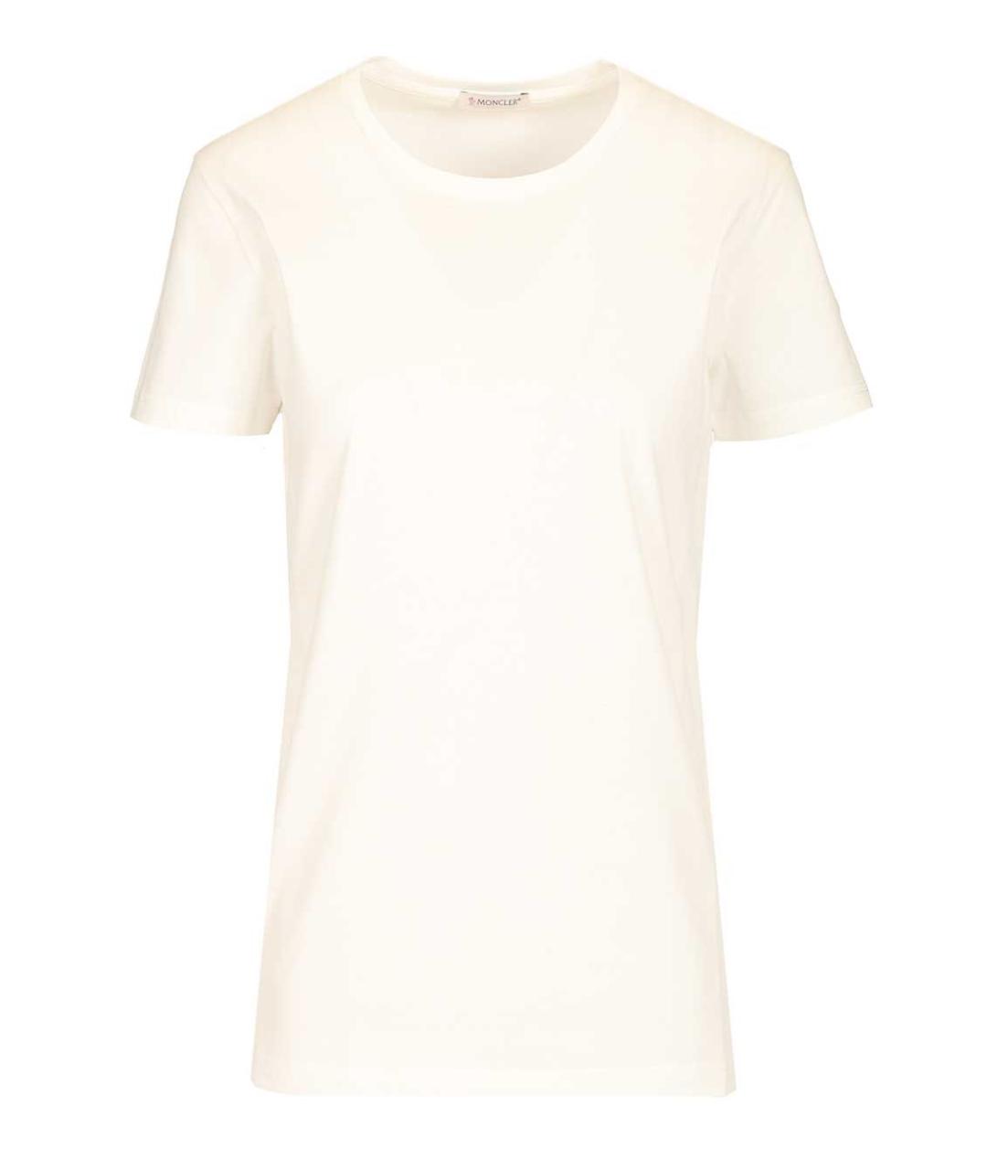 MONCLER Белая хлопковая футболка, фото 1