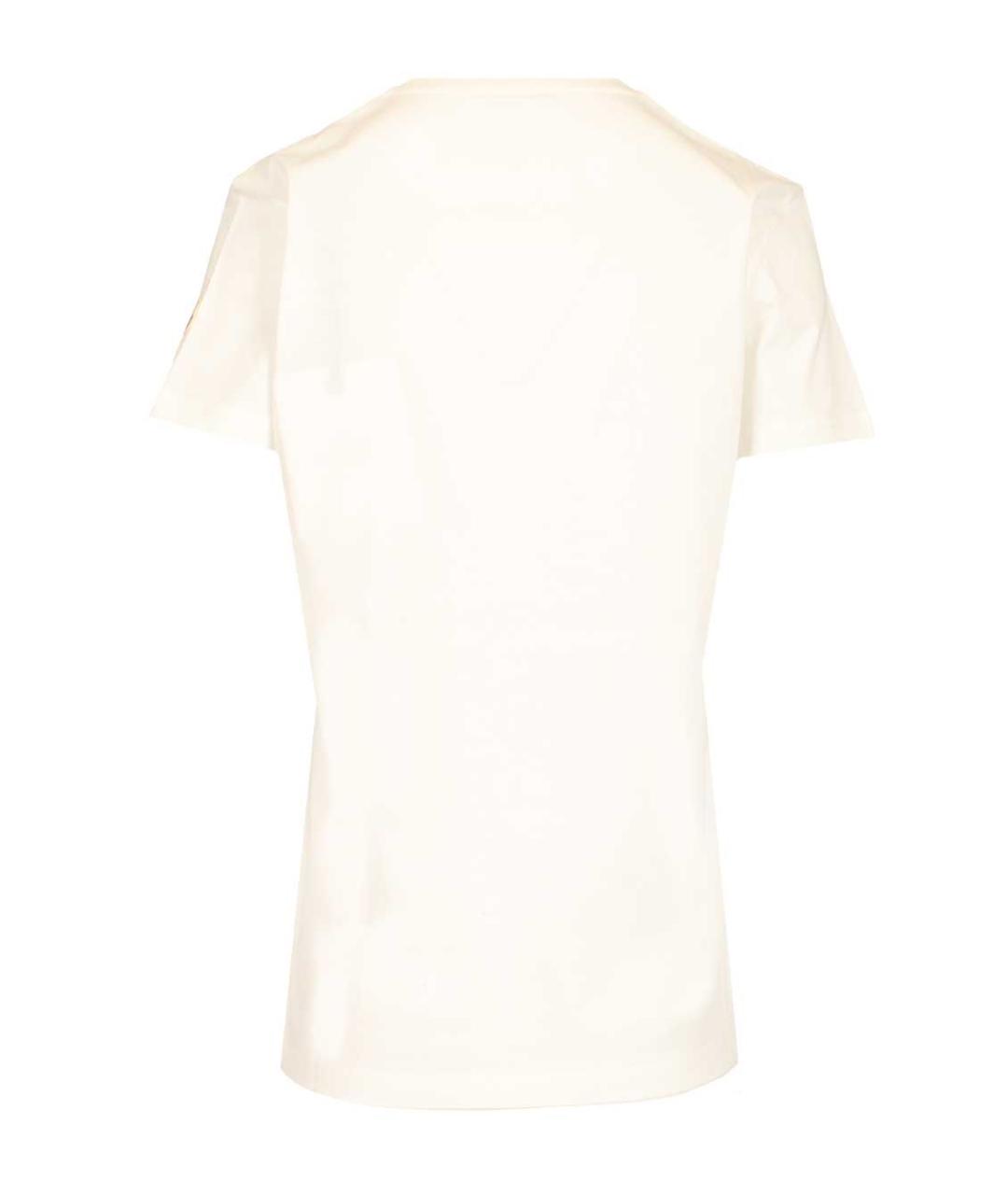 MONCLER Белая хлопковая футболка, фото 2