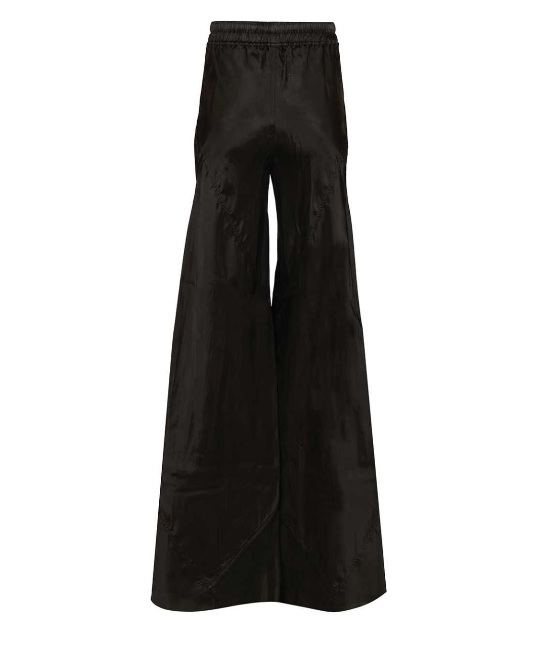 RICK OWENS Черные вискозные брюки широкие, фото 2