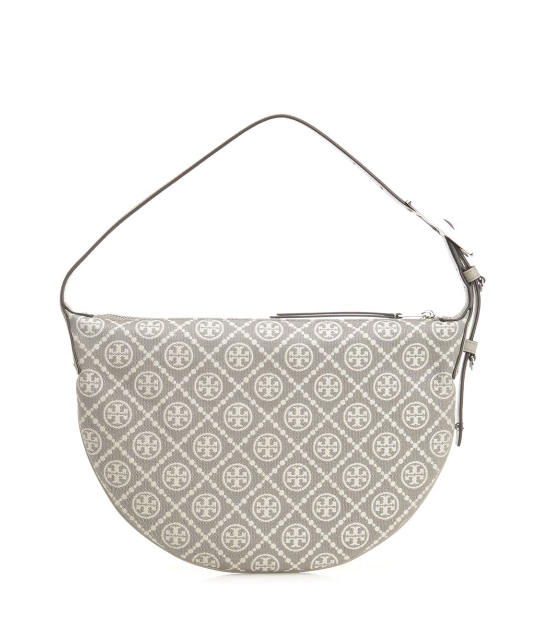 TORY BURCH Серая тканевая сумка через плечо, фото 3