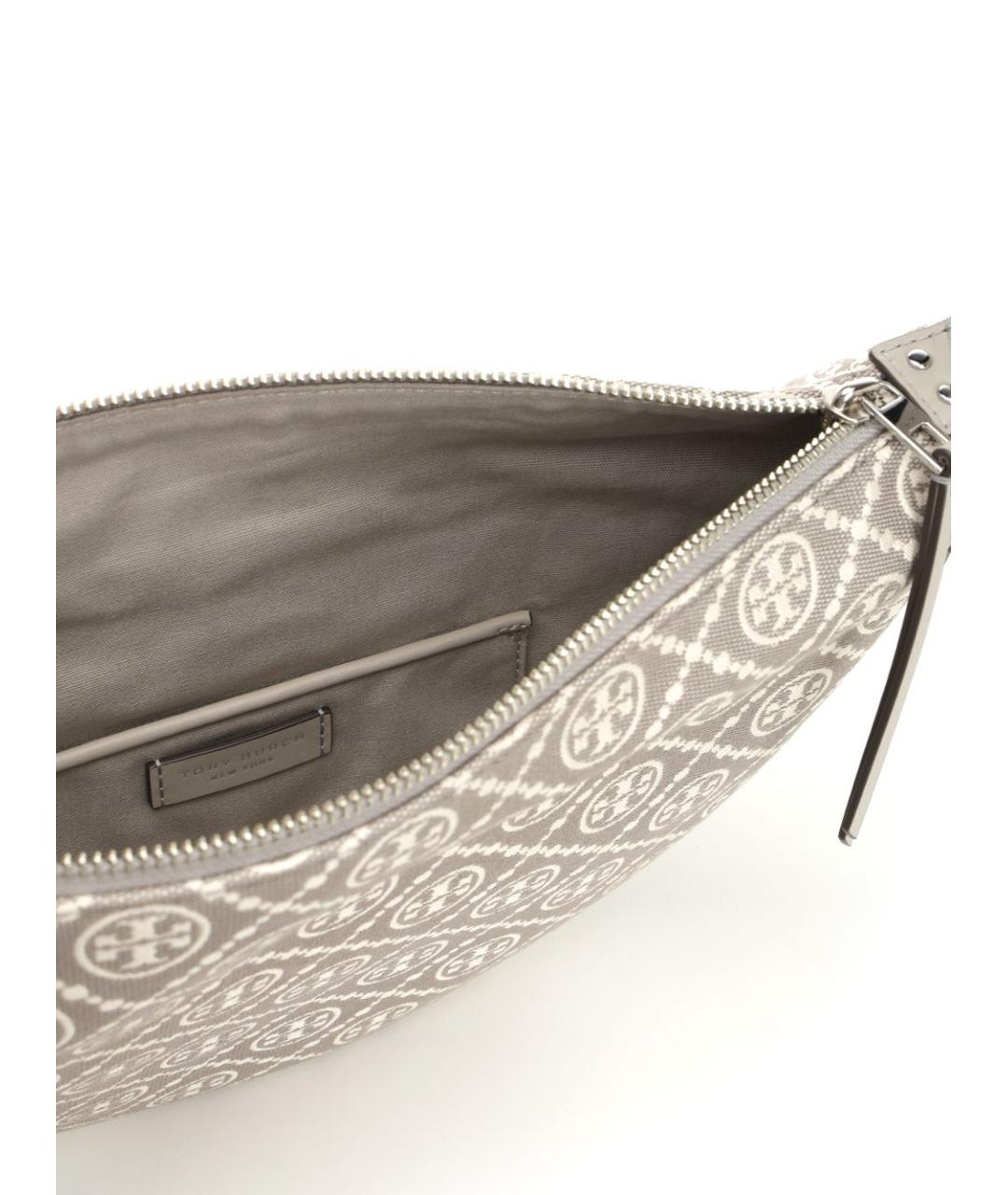 TORY BURCH Серая тканевая сумка через плечо, фото 4