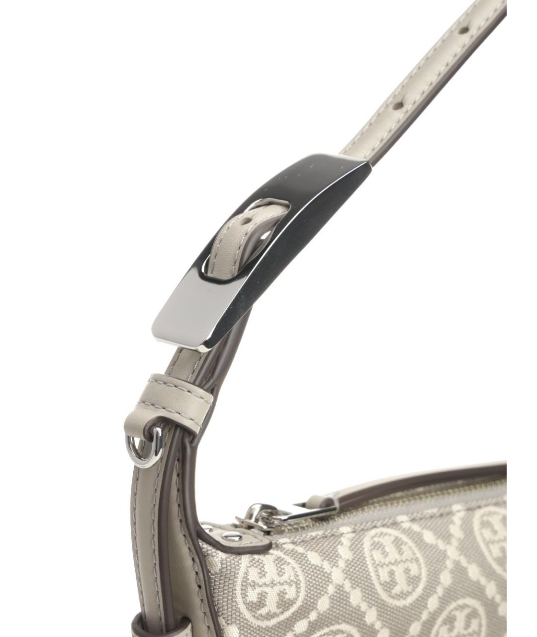 TORY BURCH Серая тканевая сумка через плечо, фото 5