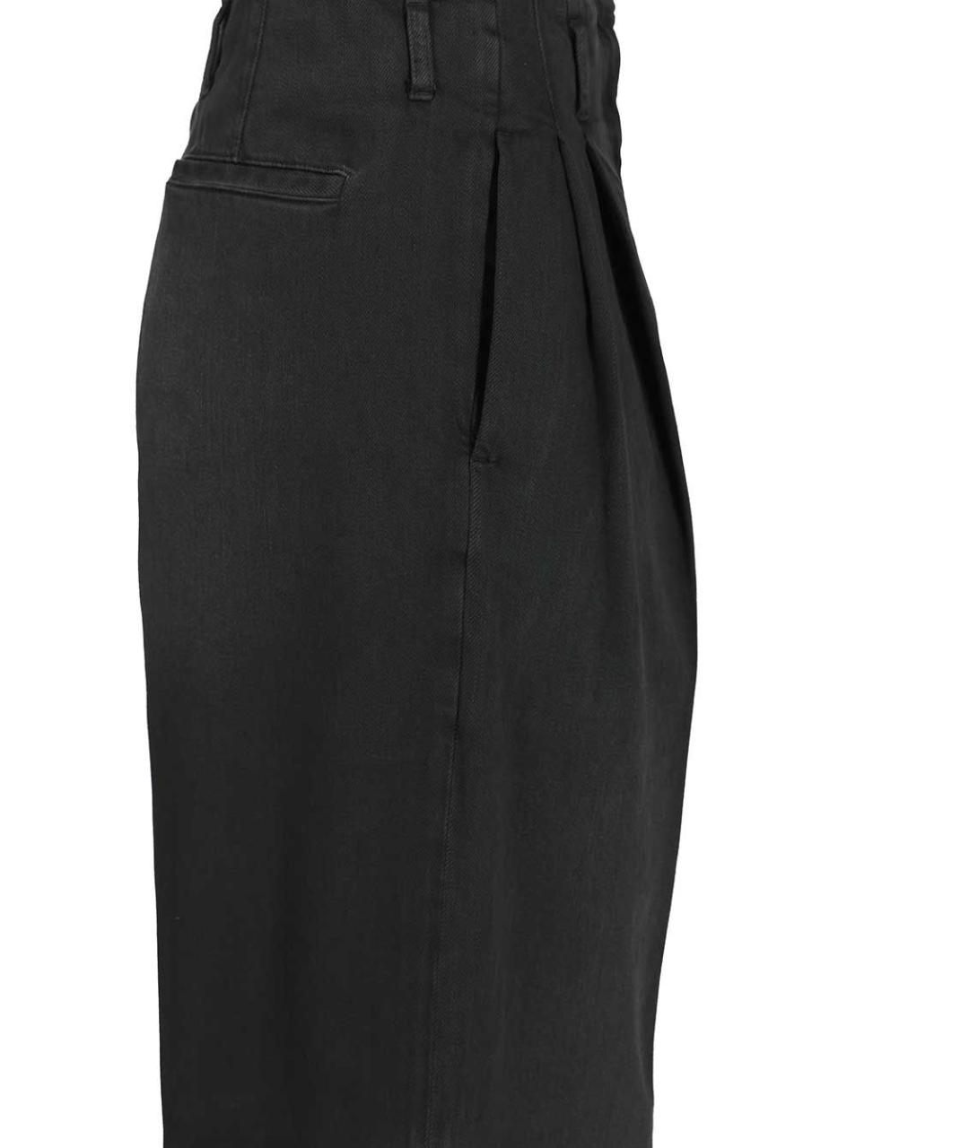 GOLDEN GOOSE DELUXE BRAND Черные хлопковые прямые брюки, фото 4