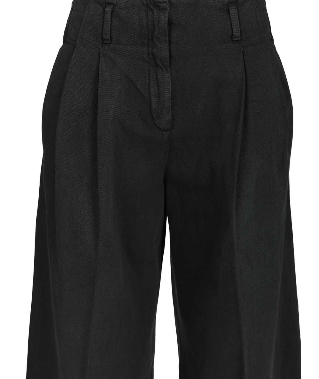 GOLDEN GOOSE DELUXE BRAND Черные хлопковые прямые брюки, фото 5