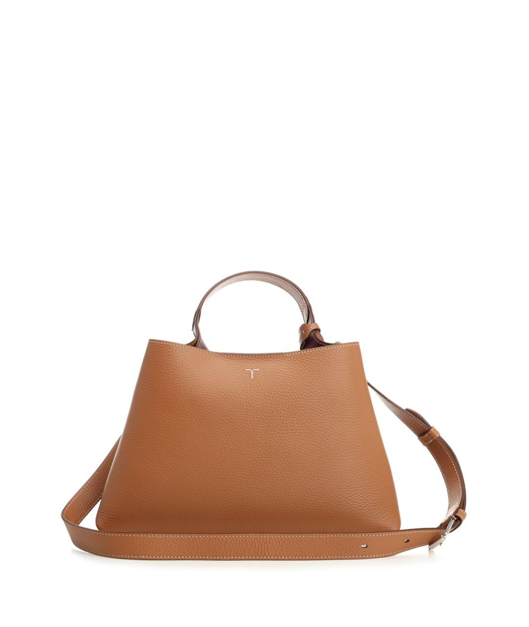 TOD'S Коричневая кожаная сумка тоут, фото 3