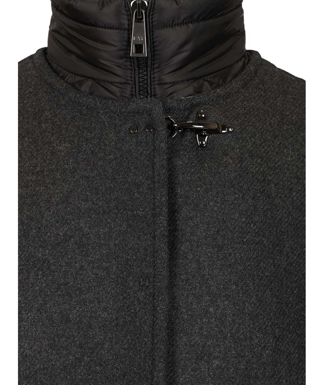 FAY Серое шерстяное пальто, фото 4