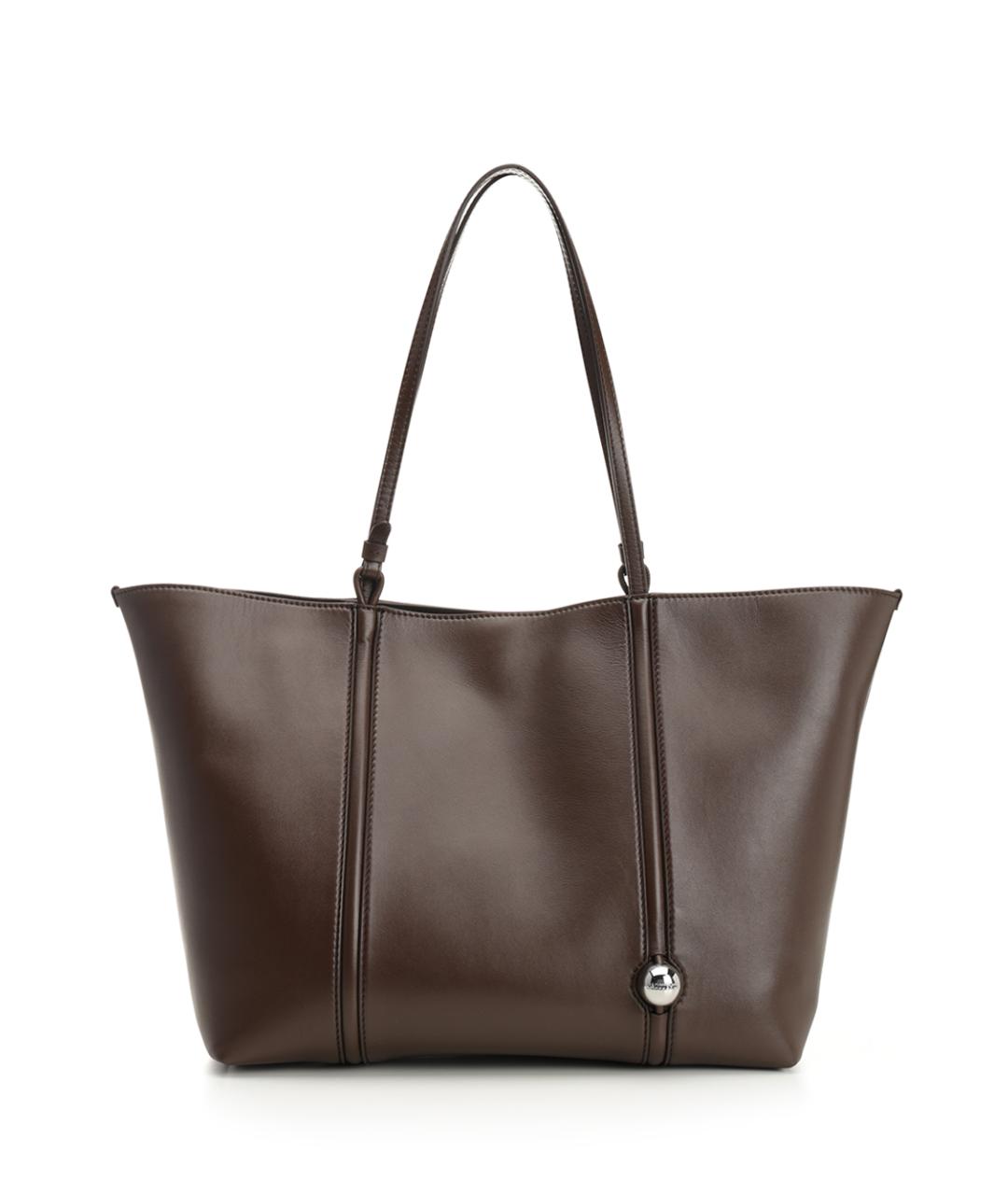 JACQUEMUS Коричневая кожаная сумка тоут, фото 1