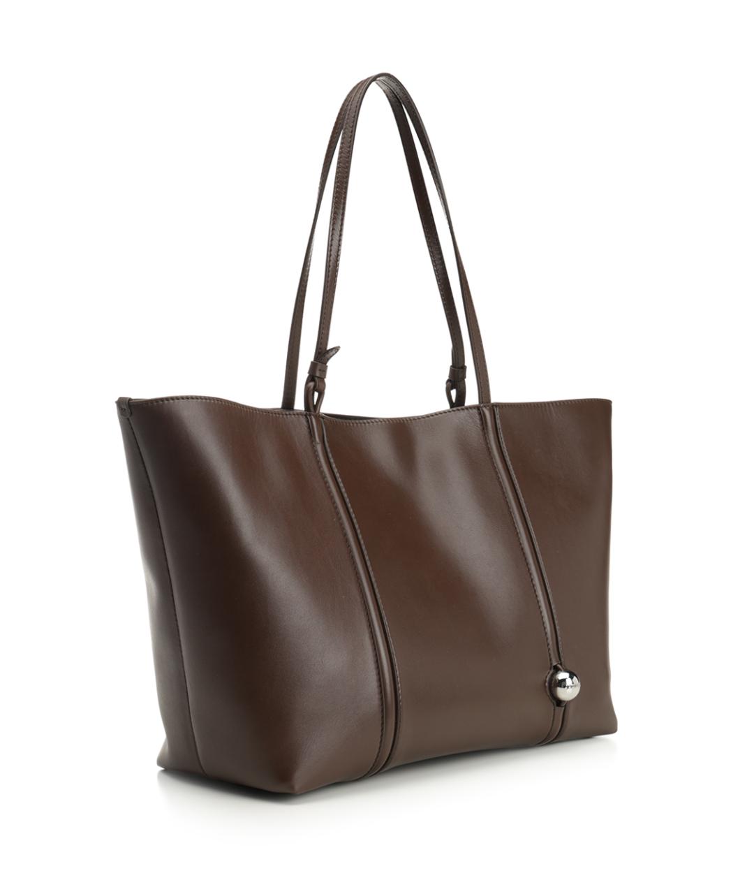 JACQUEMUS Коричневая кожаная сумка тоут, фото 2