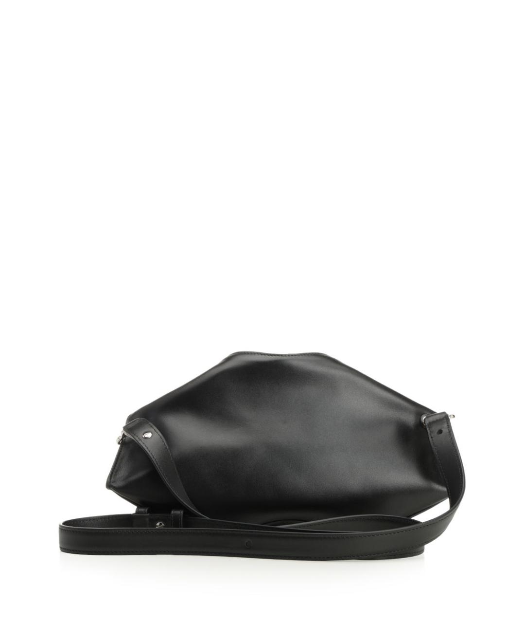ALEXANDER MCQUEEN Черная кожаная сумка через плечо, фото 3
