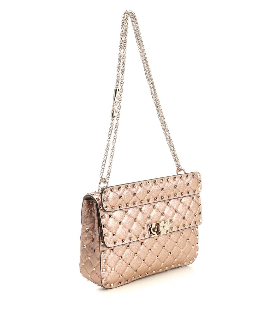 VALENTINO Розовая кожаная сумка через плечо, фото 2