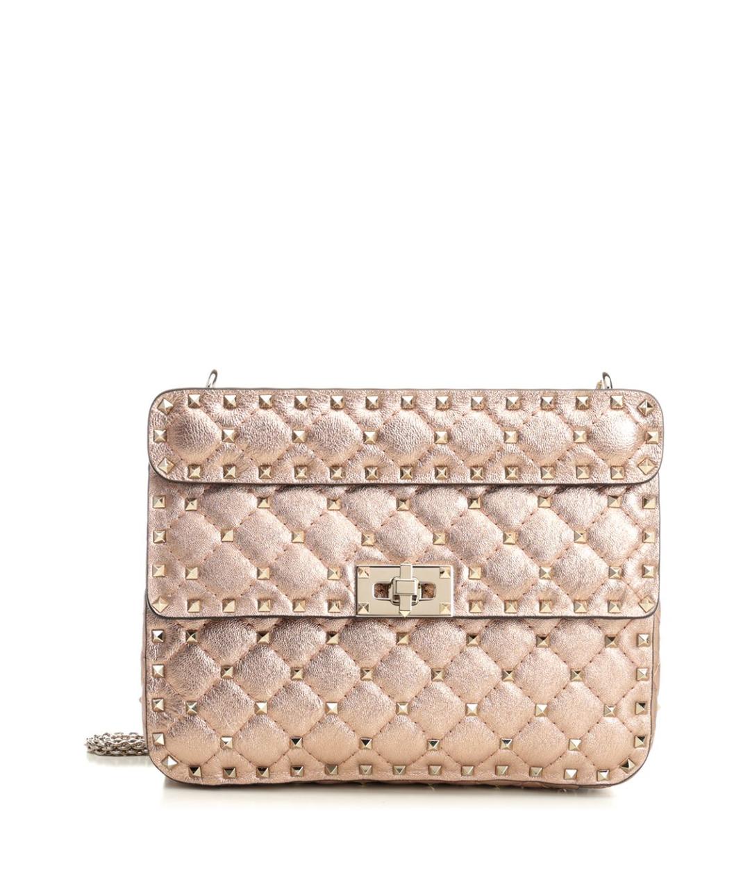 VALENTINO Розовая кожаная сумка через плечо, фото 1