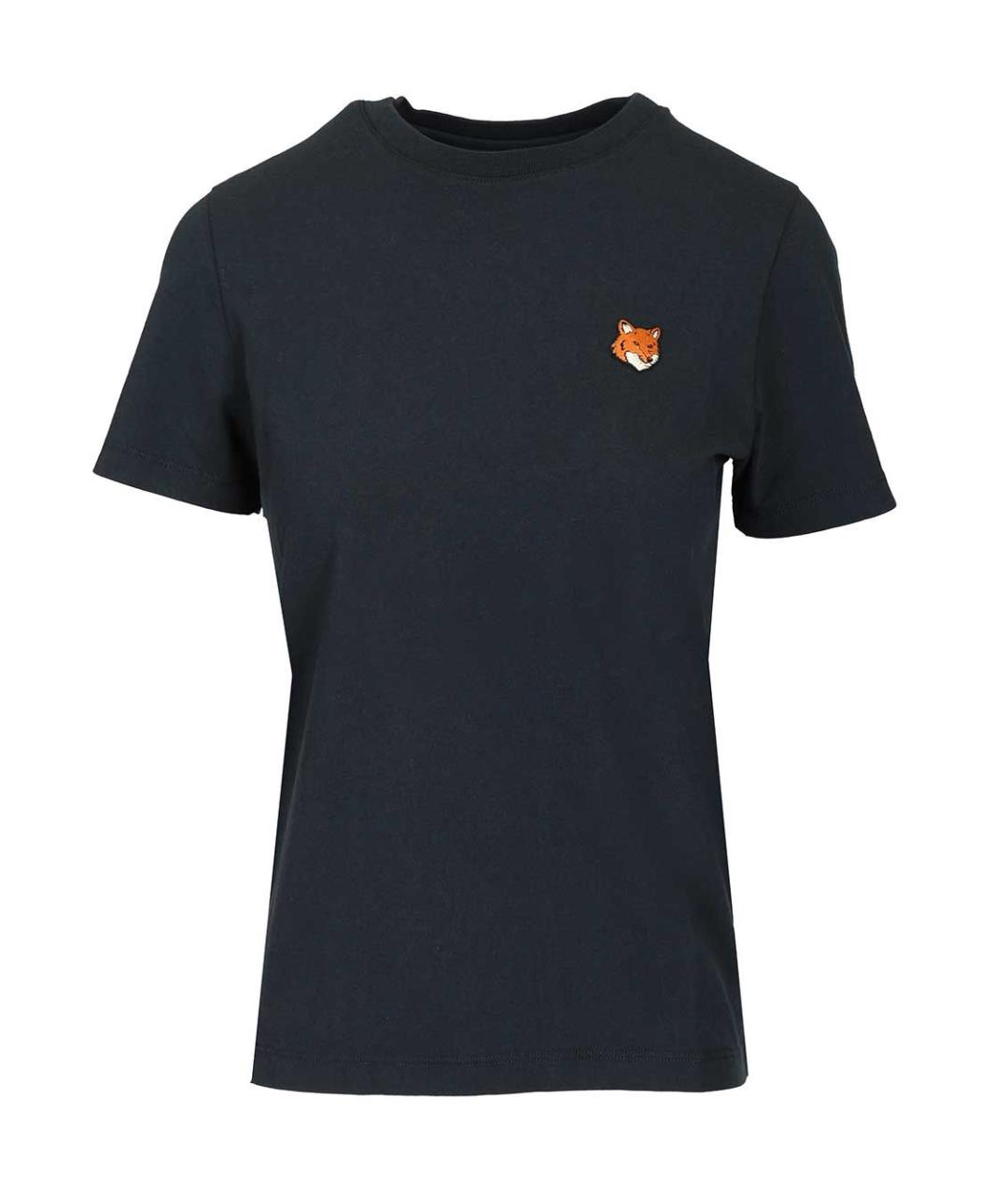 MAISON KITSUNE Синяя хлопковая футболка, фото 1