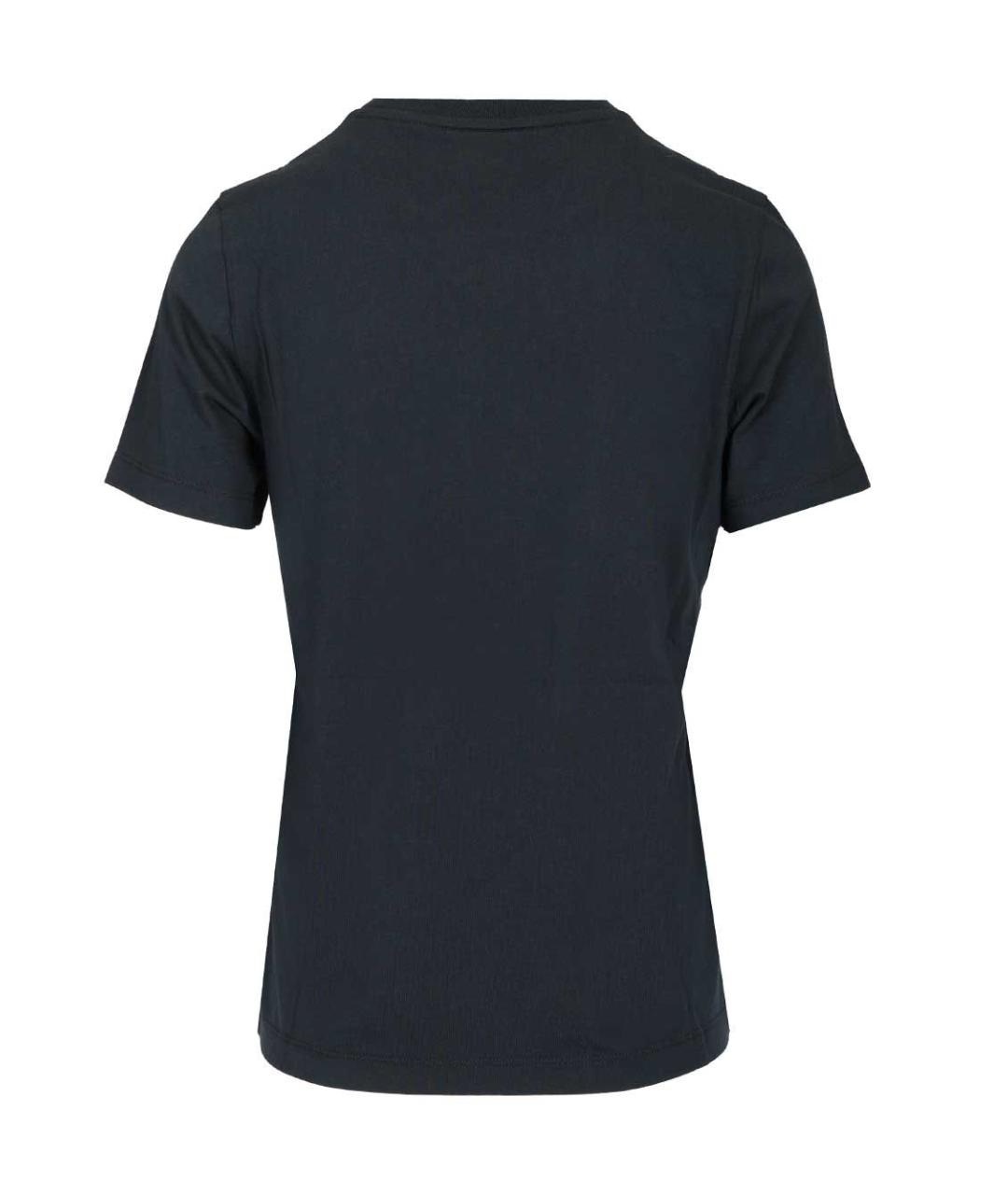 MAISON KITSUNE Синяя хлопковая футболка, фото 2