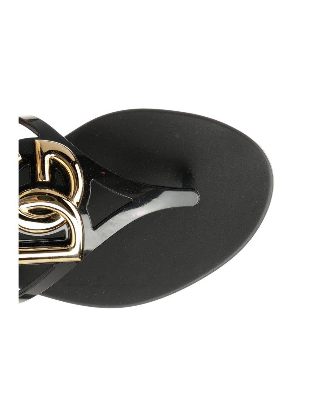 DOLCE&GABBANA Черные шлепанцы, фото 4