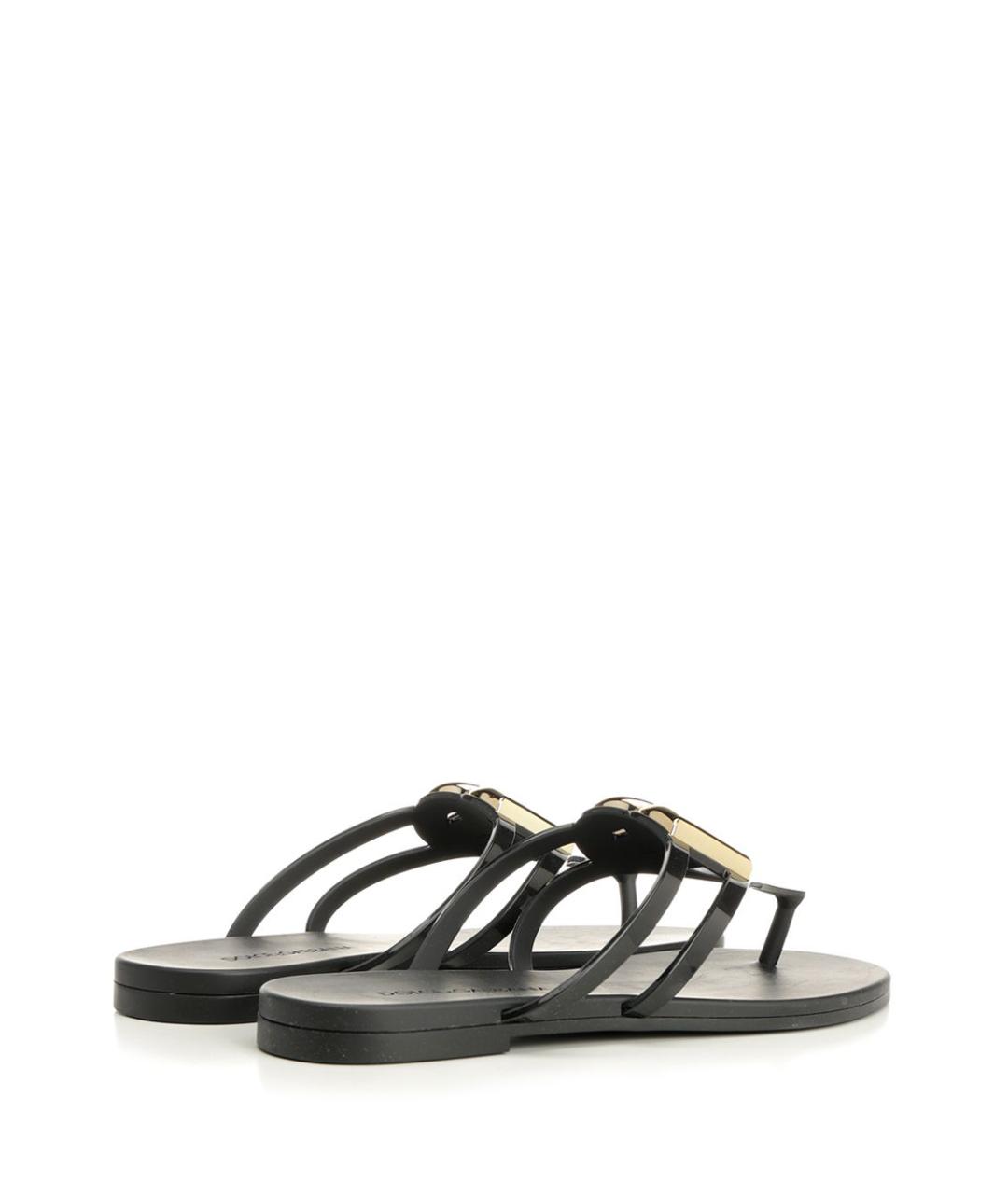 DOLCE&GABBANA Черные шлепанцы, фото 3