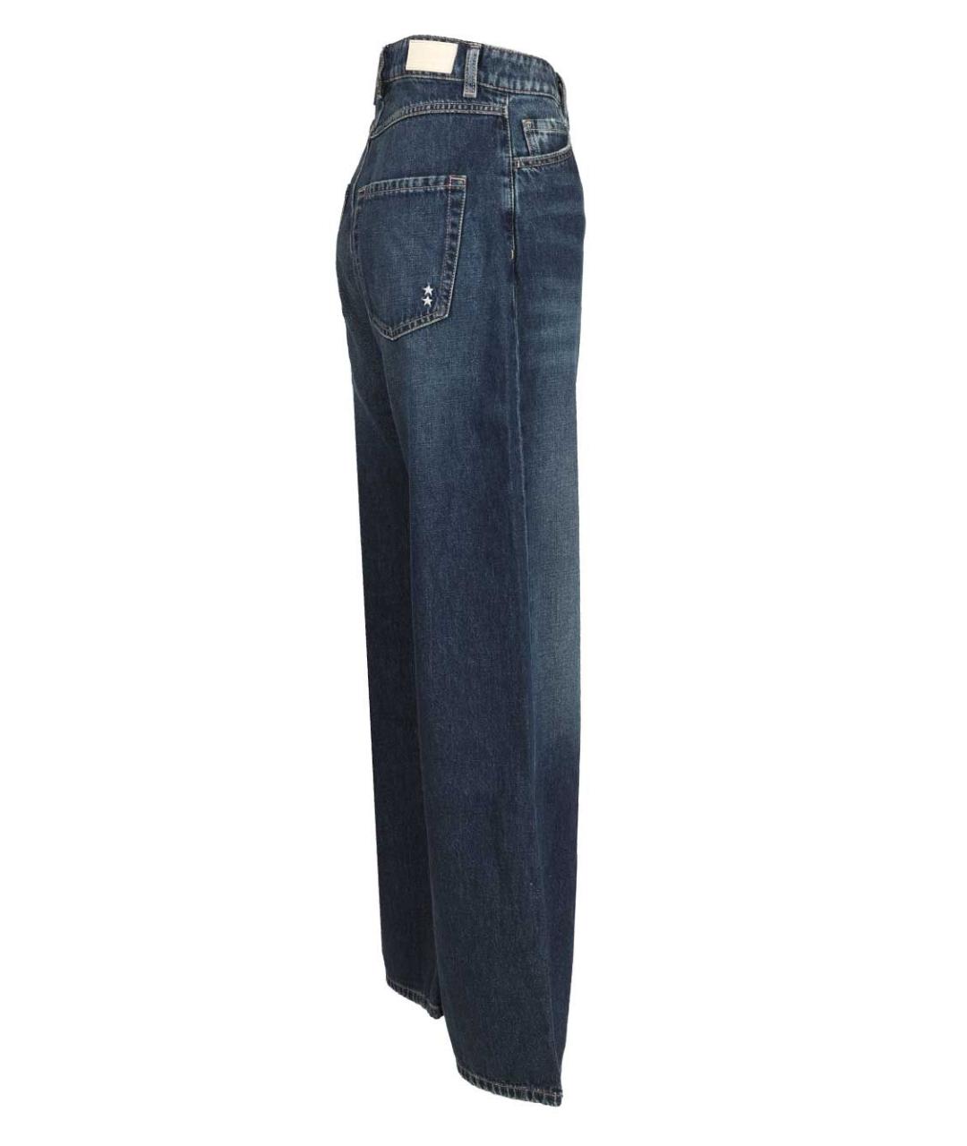 ICON DENIM Синие хлопковые прямые джинсы, фото 3