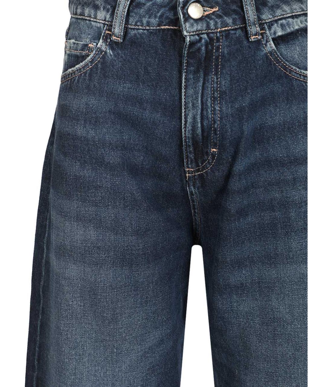 ICON DENIM Синие хлопковые прямые джинсы, фото 4
