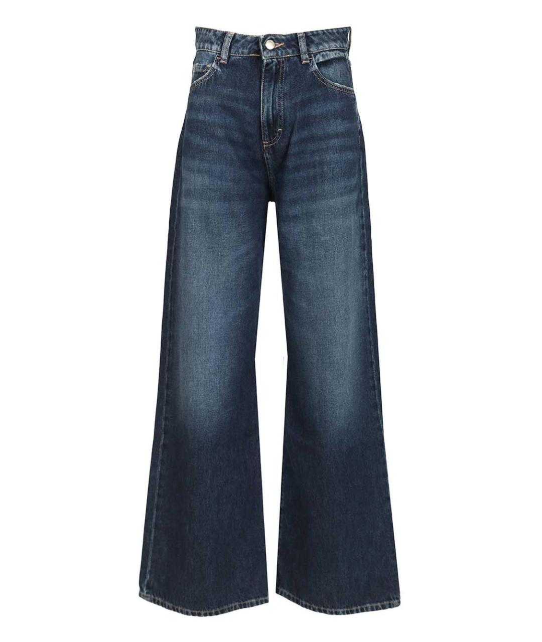 ICON DENIM Синие хлопковые прямые джинсы, фото 1